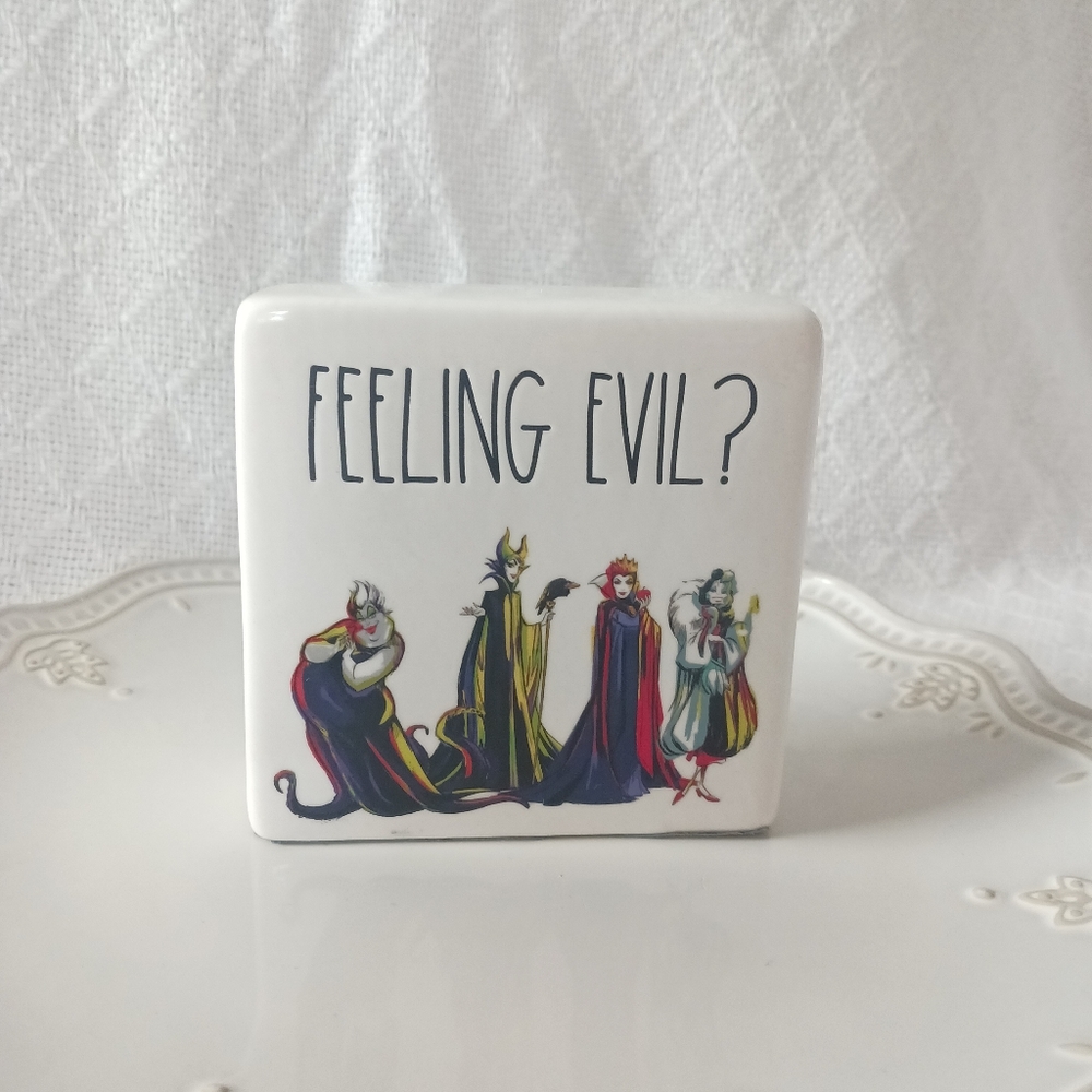 NWOT Rae Dunn × Disney "Feeling Evil?" Villians Ceramic Decor - Picture 6 of 10